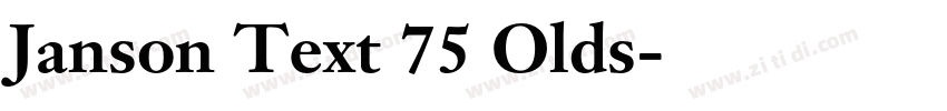 Janson Text 75 Olds字体转换